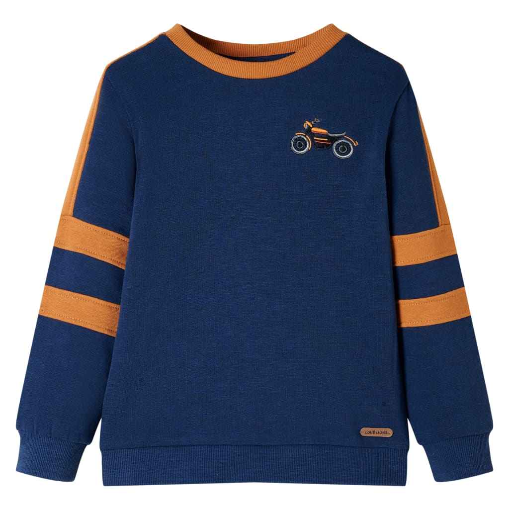 Sweatshirt para criança azul-escuro mesclado 92