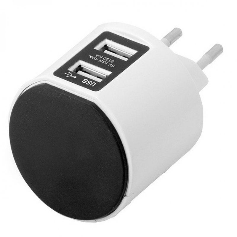 Simon Brico Adaptador de Alimentação com Suporte + 2 USB Branco