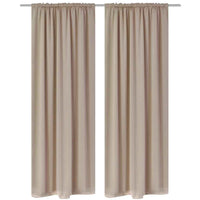 Cortinas pretas blackout 2 peças 135 x 245 cm