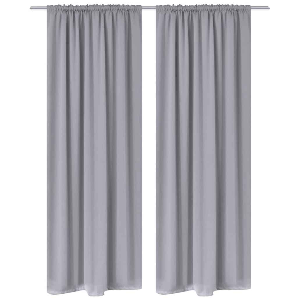 Cortinas pretas blackout 2 peças 135 x 245 cm