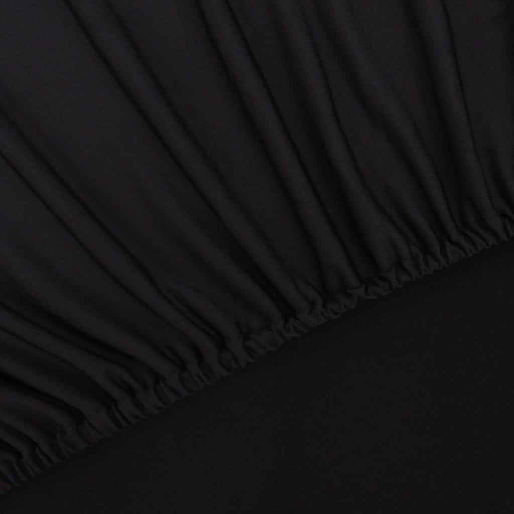 vidaXL Capa de sofá elástica jersey de poliéster preto