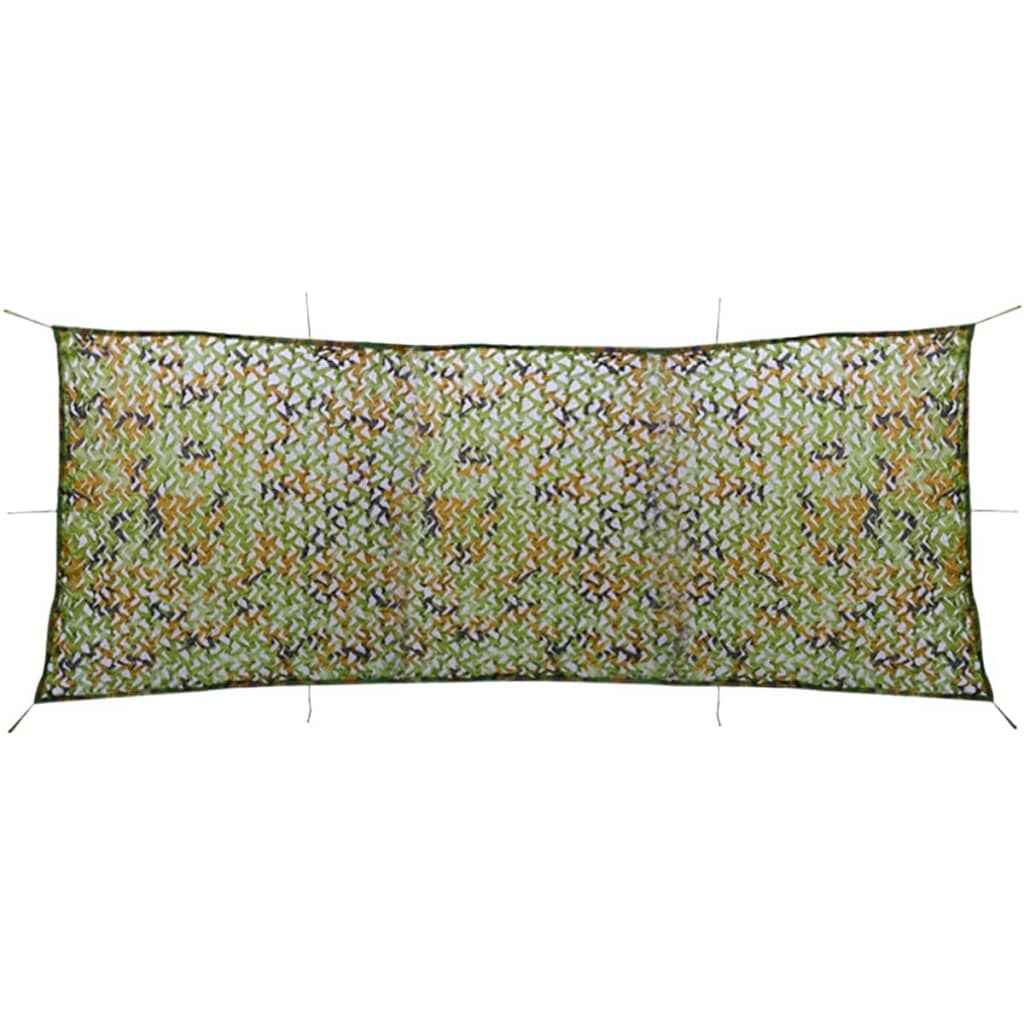 vidaXL Rede de camuflagem com saco de armazenamento 1,5x3 m