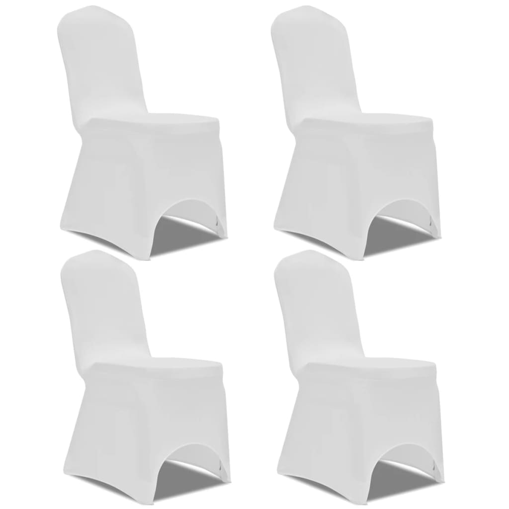 vidaXL Capa extensível para cadeira 4 pcs branco