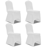 vidaXL Capa extensível para cadeira 4 pcs branco