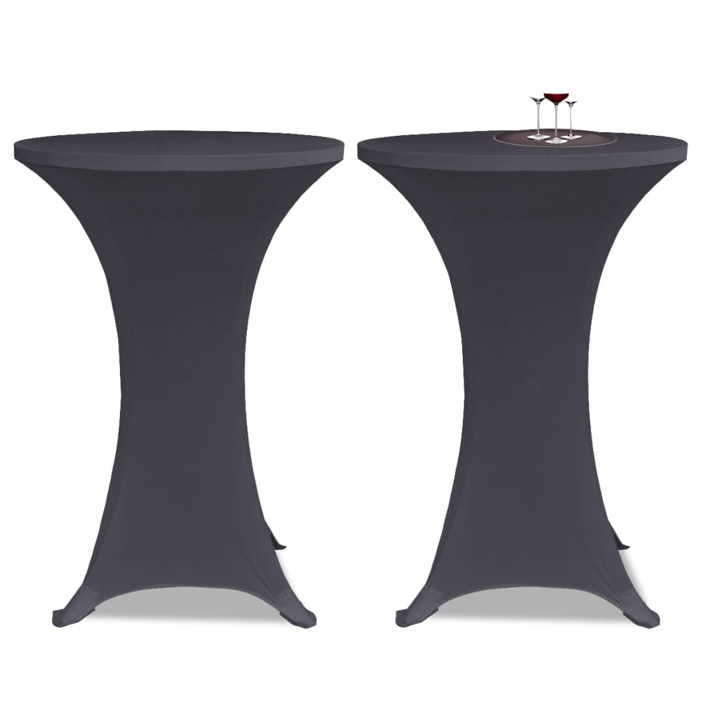 vidaXL Capa extensível para mesa 2 pcs 60 cm antracite
