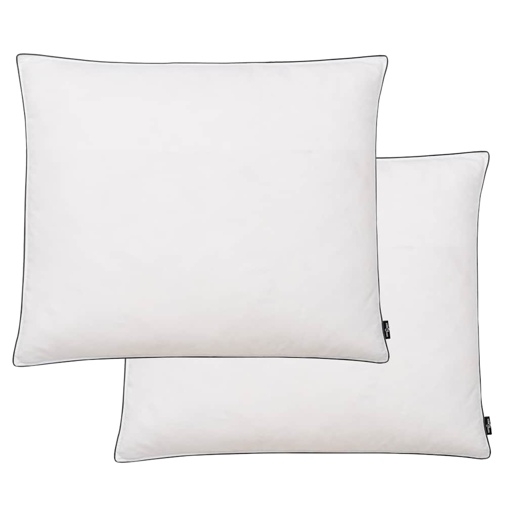 vidaXL Almofadas 2 pcs enchimento de penugem/penas 80x80 cm branco