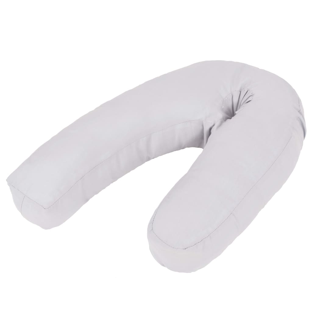 vidaXL Almofada de gravidez em forma de J 54x(36-43) cm branco