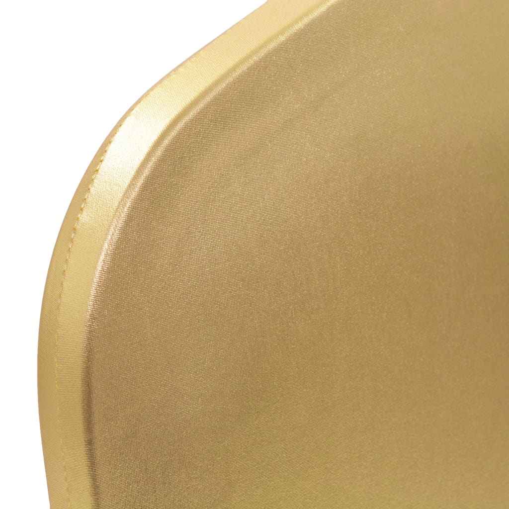 vidaXL Capas elásticas para cadeiras 6 pcs dourado