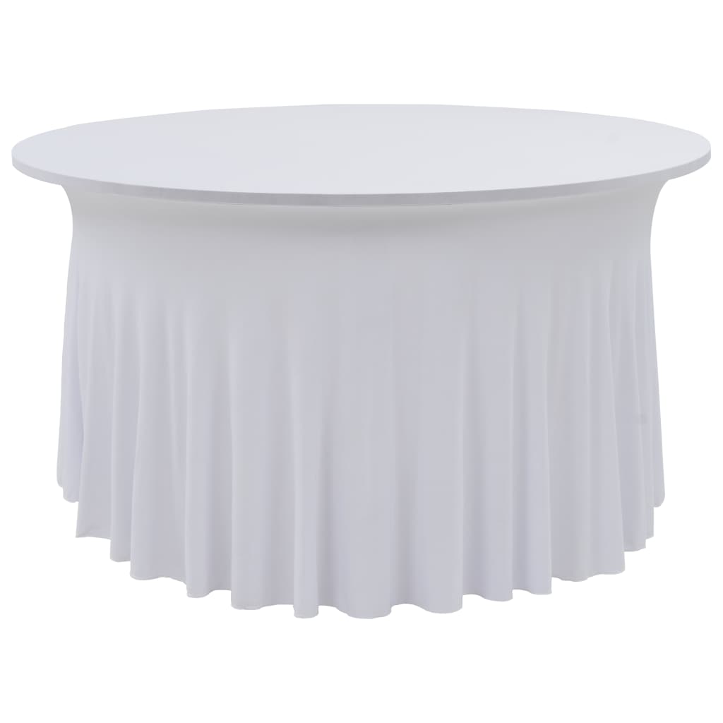 vidaXL Capa extensível para mesa c/ camilha 2 pcs 120x74 cm branco