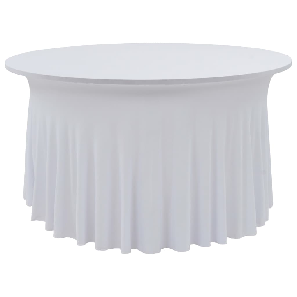 vidaXL Capa extensível para mesa c/ camilha 2 pcs 120x74 cm branco