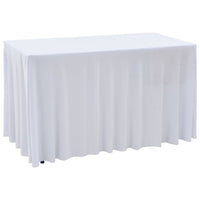 vidaXL Capa extensível para mesa c/ camilha 2 pcs 120x74 cm branco