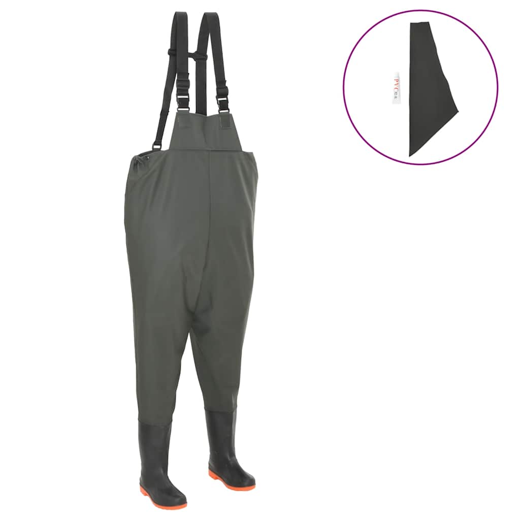 vidaXL Jardineiras com botas verde tamanho 38