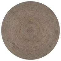 vidaXL Tapete artesanal em juta redondo 90 cm cinzento