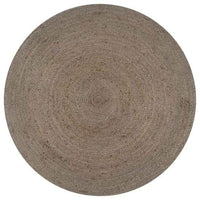 vidaXL Tapete artesanal em juta redondo 90 cm cinzento