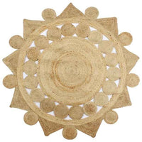 vidaXL Tapete artesanal em juta trançada 90 cm