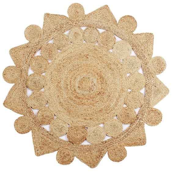 vidaXL Tapete artesanal em juta trançada 90 cm