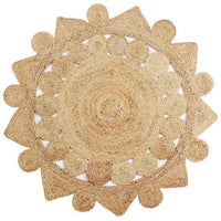 vidaXL Tapete artesanal em juta trançada 90 cm