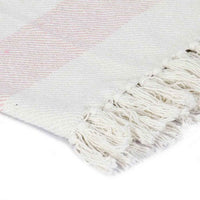 vidaXL Manta em algodão 125x150 cm riscas rosa velho