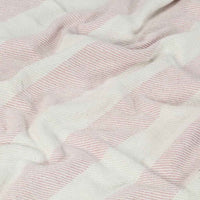 vidaXL Manta em algodão 125x150 cm riscas rosa velho