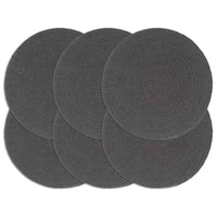 vidaXL Individuais de mesa 4 pcs em juta liso 38 cm redondo natural