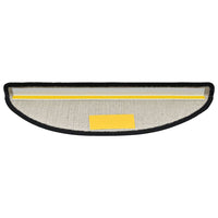 vidaXL Tapetes de escada 15 peças 56x17x3 cm antracite semicircular