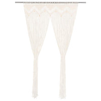 vidaXL Cortina macramé 140x240 cm algodão