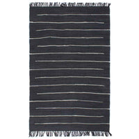 vidaXL Tapete chindi tecido à mão algodão 120x170 cm antracite