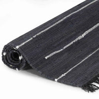 vidaXL Tapete chindi tecido à mão algodão 120x170 cm antracite