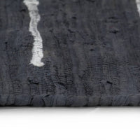 vidaXL Tapete chindi tecido à mão algodão 120x170 cm antracite