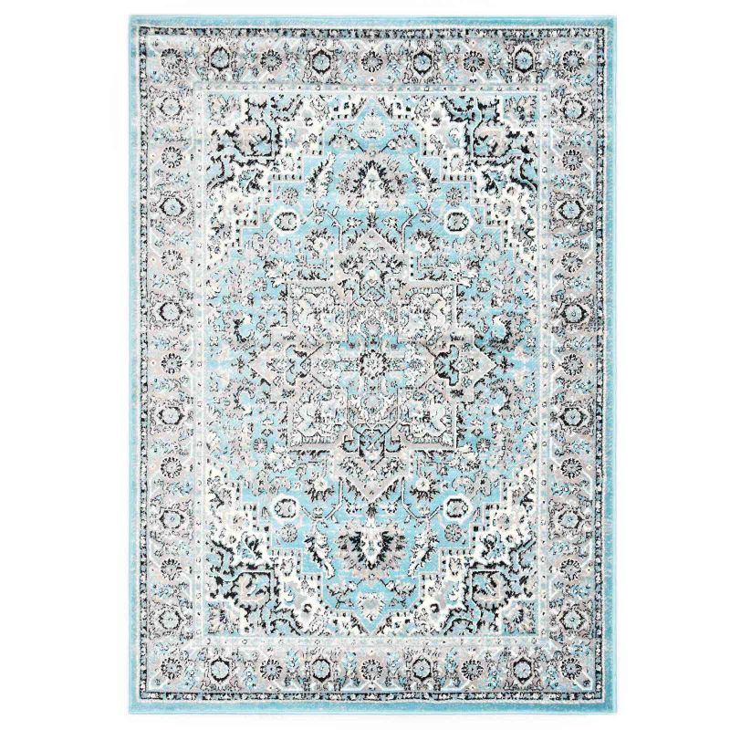 vidaXL Tapete Azul Claro 80 x 150 cm Polietileno