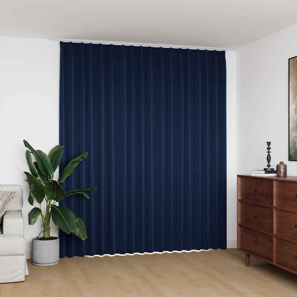 vidaXL Cortina blackout com ganchos 290x245 cm preto