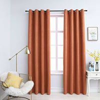 vidaXL Cortinas blackout c/ argolas em metal 2 pcs 140x175cm antracite