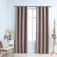 vidaXL Cortinas blackout c/ argolas em metal 2 pcs 140x175cm antracite