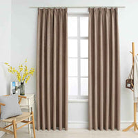 vidaXL Cortinas blackout com ganchos 2 pcs 140x175 cm antracite
