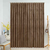 vidaXL Cortina blackout com ganchos 290x245 cm veludo preto