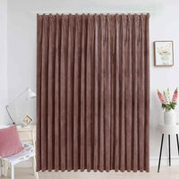 vidaXL Cortina blackout com ganchos 290x245 cm veludo preto