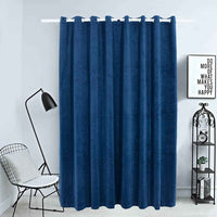 vidaXL Cortina blackout com argolas em metal 290x245 cm veludo preto