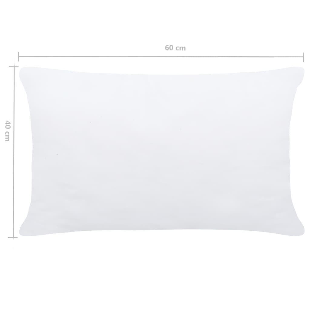 vidaXL Enchimentos para almofadão 2 pcs 60x40 cm branco