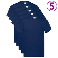 vidaXL Camisa 5 pcs Azul 5XL Algodão