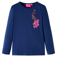 T-shirt de manga comprida para criança rosa-choque 92