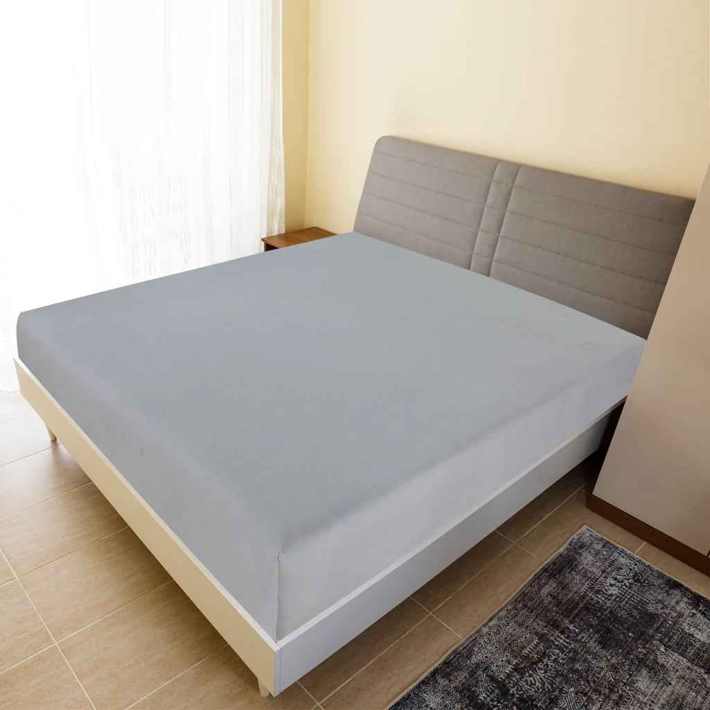 vidaXL Lençol ajustável 90x200 cm algodão jersey antracite