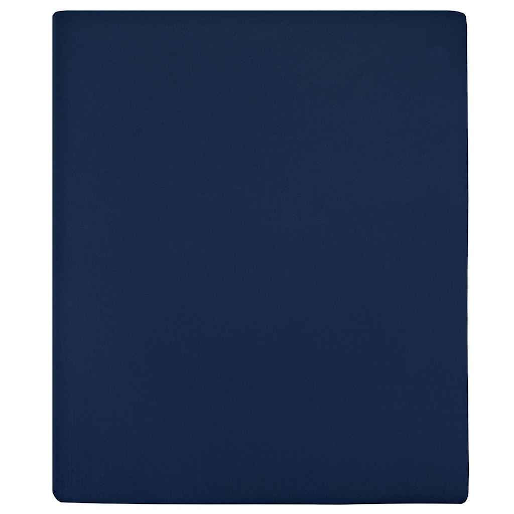 vidaXL Lençol ajustável 90x200 cm algodão jersey antracite