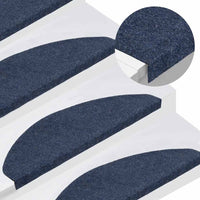 vidaXL Tapetes de escada adesivos 15 pcs 56x17x3 cm bege