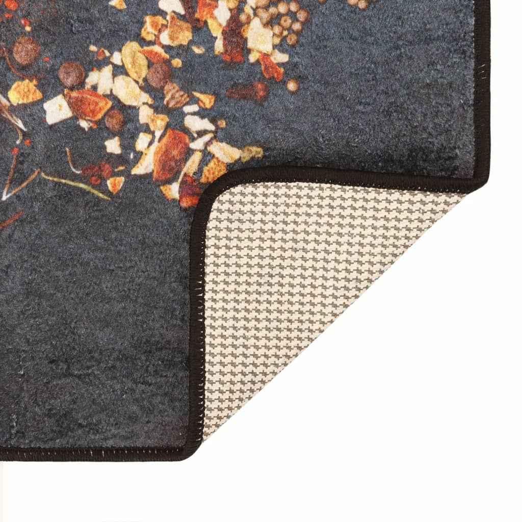 vidaXL Tapete de cozinha lavável antiderrapante 60x180 cm multicor