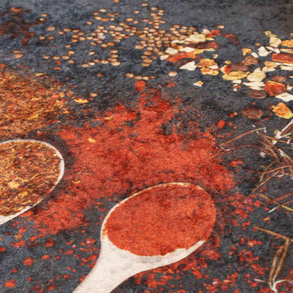 vidaXL Tapete de cozinha lavável antiderrapante 60x180 cm multicor