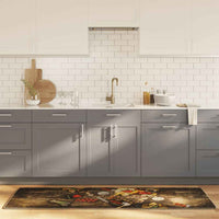 vidaXL Tapete de cozinha lavável antiderrapante 60x180 cm multicor