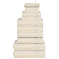 vidaXL 12pcs Conjunto de toalhas FROGN 360 g/m² branco