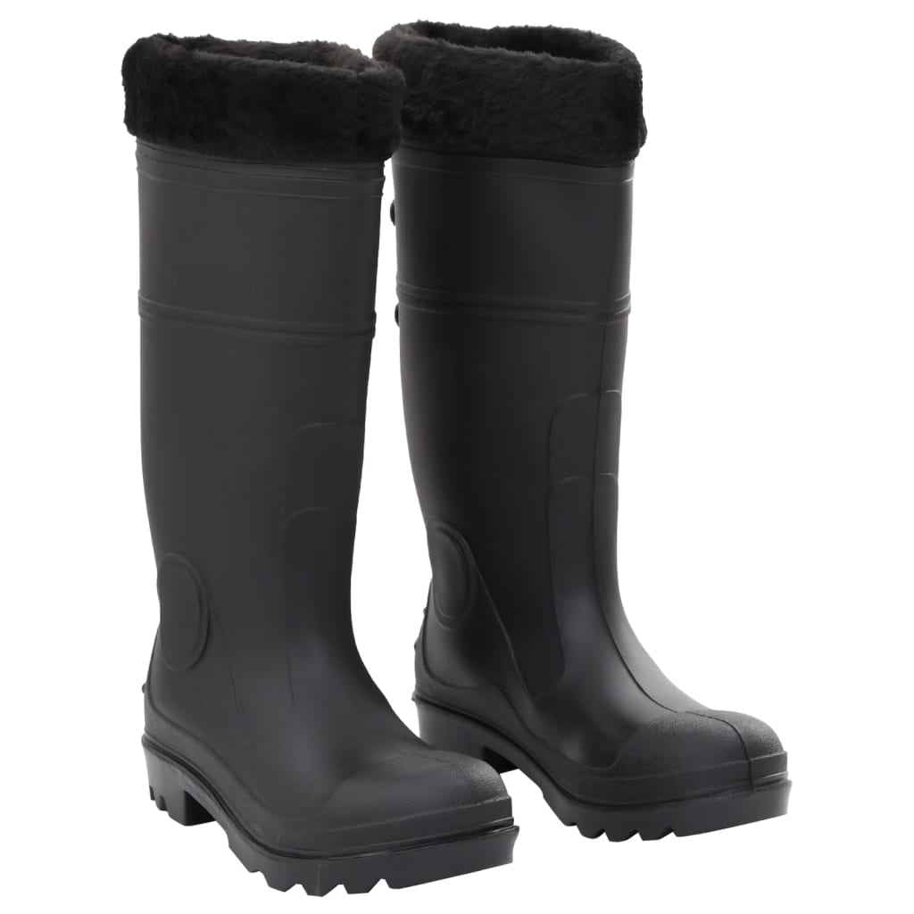 vidaXL Galochas tamanho 38 PVC preto