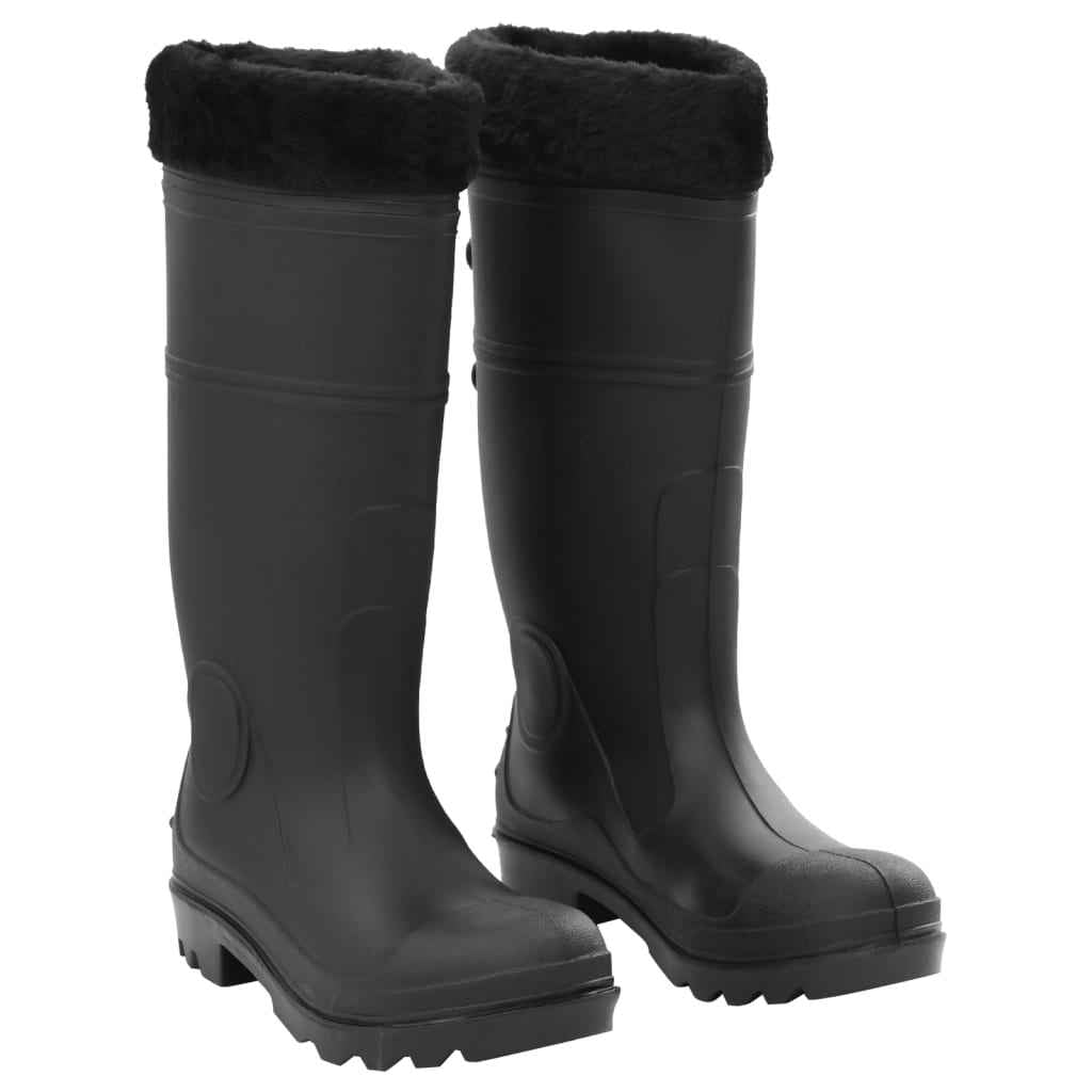 vidaXL Galochas tamanho 38 PVC preto