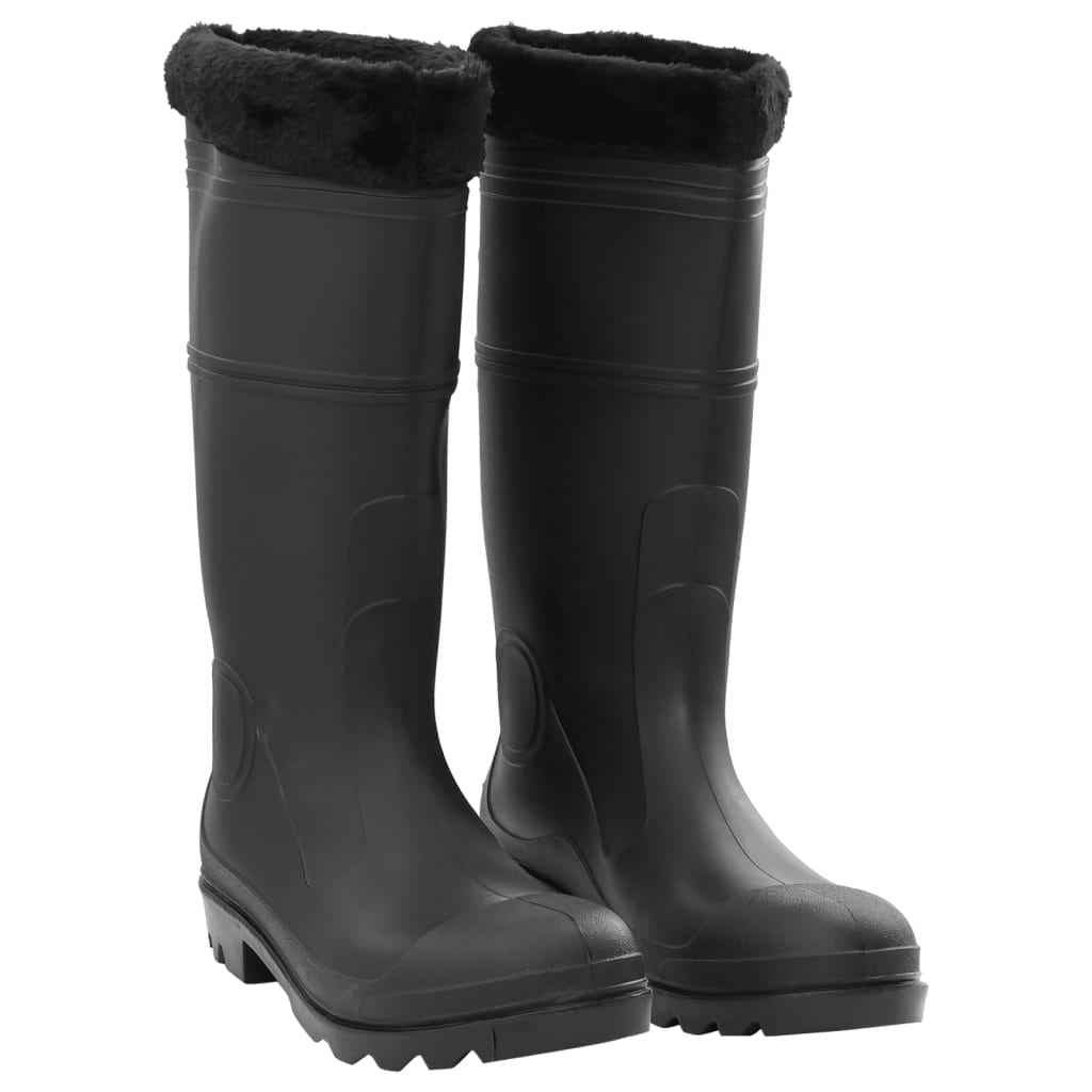 vidaXL Galochas tamanho 38 PVC preto